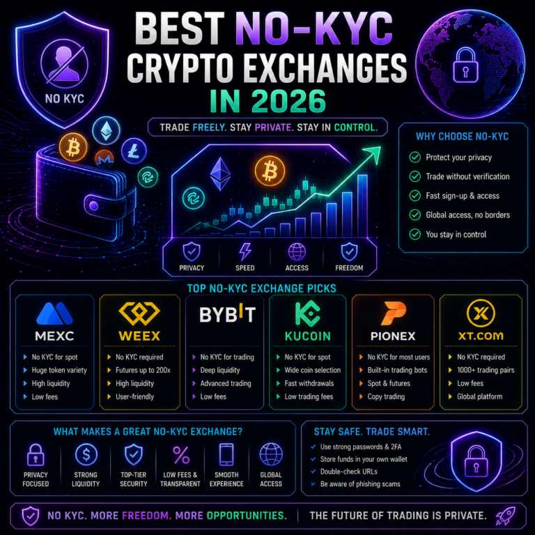 no kyc crypto exchange list